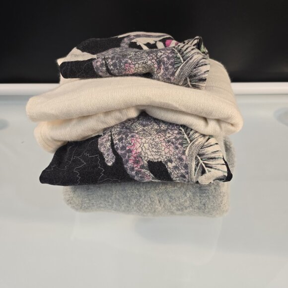 Cashmere Wool Sweaters Lot of 4 Crafters Cutters Repurpose Upcycle Recycle Flaws - Picture 1 of 10